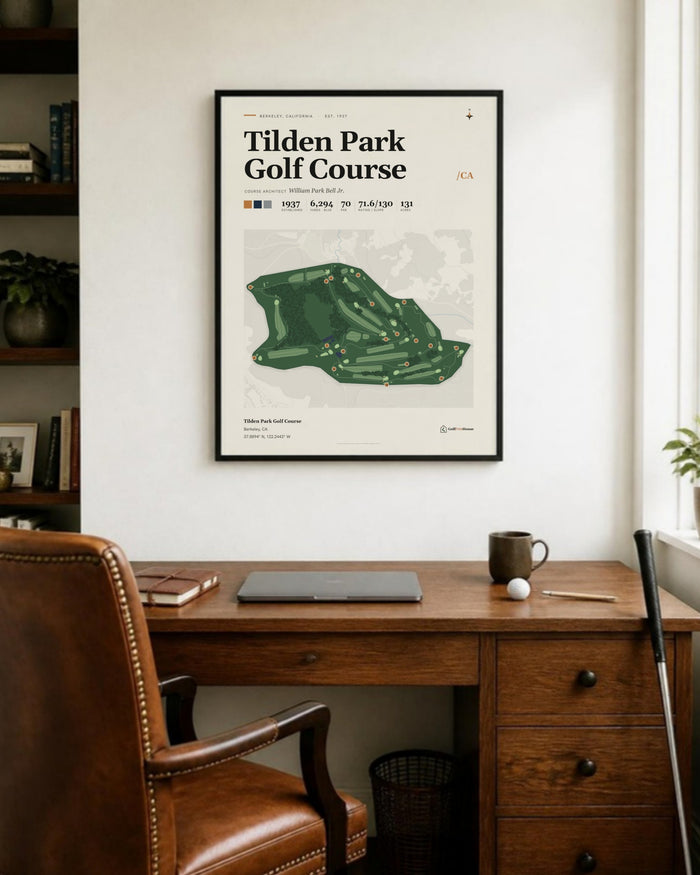 Tilden Park Golf Course golf course print, in a home office